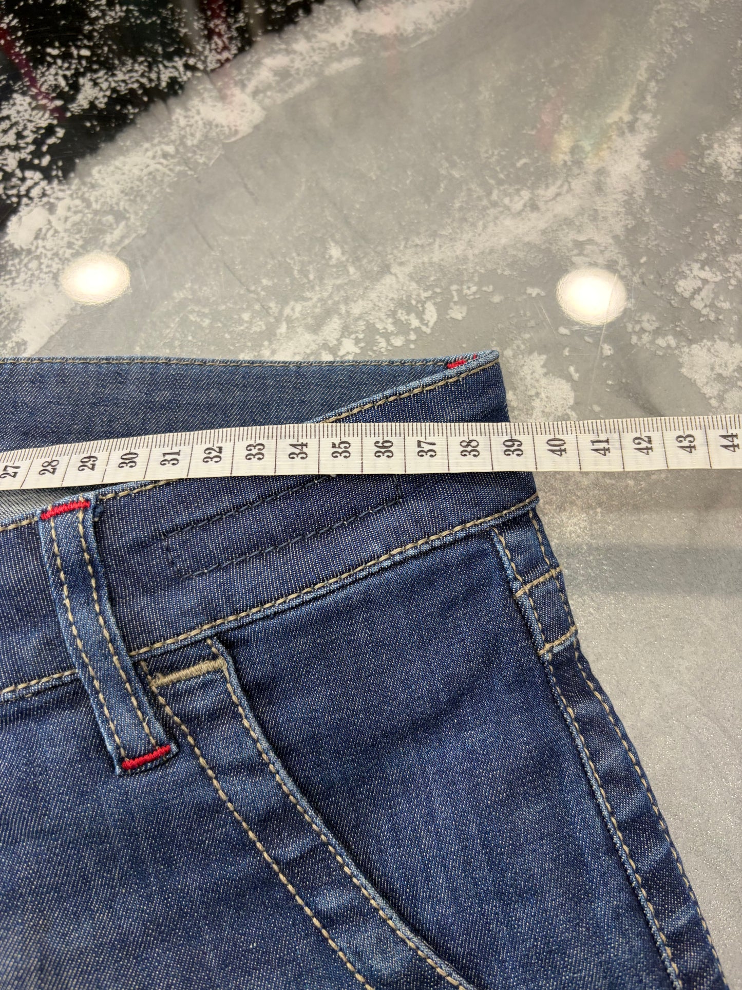 Jeans Jacob Cohën Slim Straight Capri - Lavaggio Scuro Pregiato - W27 (Taglia S)