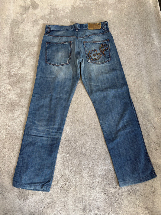 Jeans Gianfranco Ferré Uomo Regular Straight - Lavaggio Blu Scuro - W31 (Taglia M)