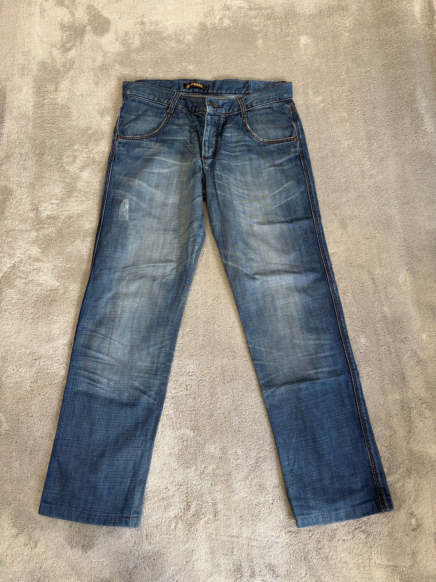 Jeans Gianfranco Ferré Uomo Regular Straight - Lavaggio Blu Scuro - W31 (Taglia M)