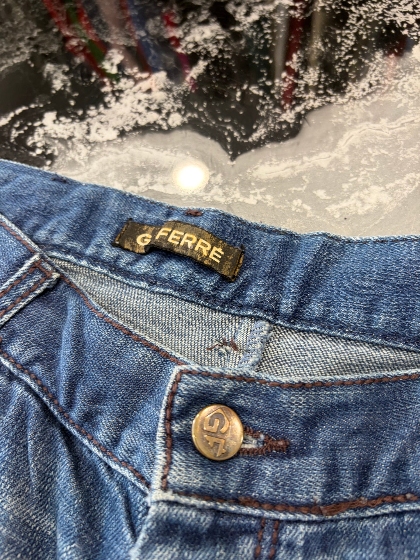 Jeans Gianfranco Ferré Uomo Regular Straight - Lavaggio Blu Scuro - W31 (Taglia M)