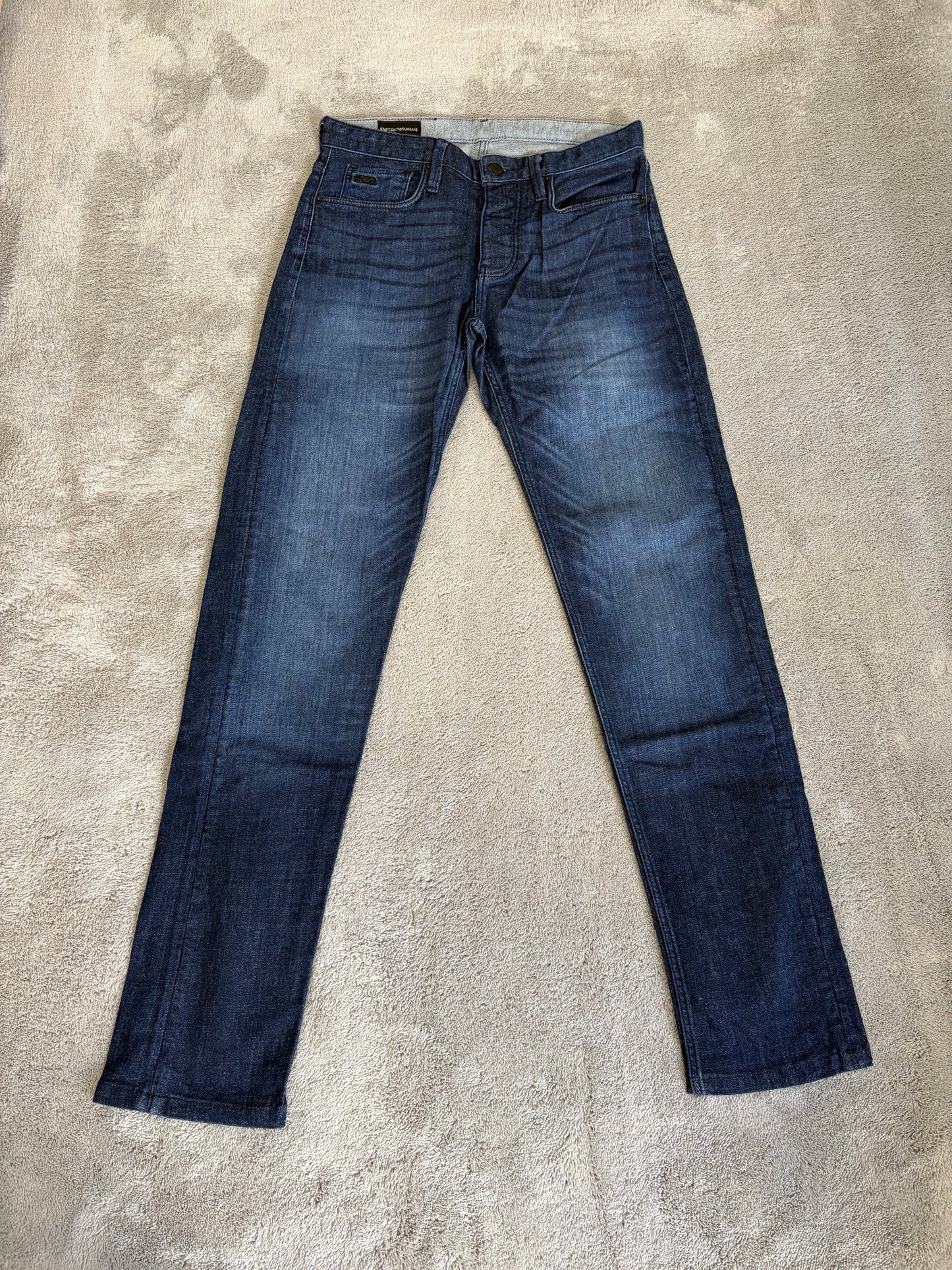 Jeans Emporio Armani Uomo Slim Fit - Lavaggio Blu Scuro Intenso - W29
