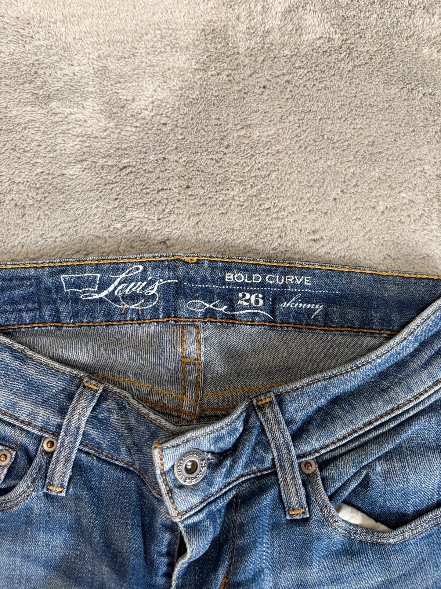 Jeans Levi's Curve ID Bold Curve Skinny Stretch - Lavaggio Medio Vintage - W26 L32 (Taglia XS)