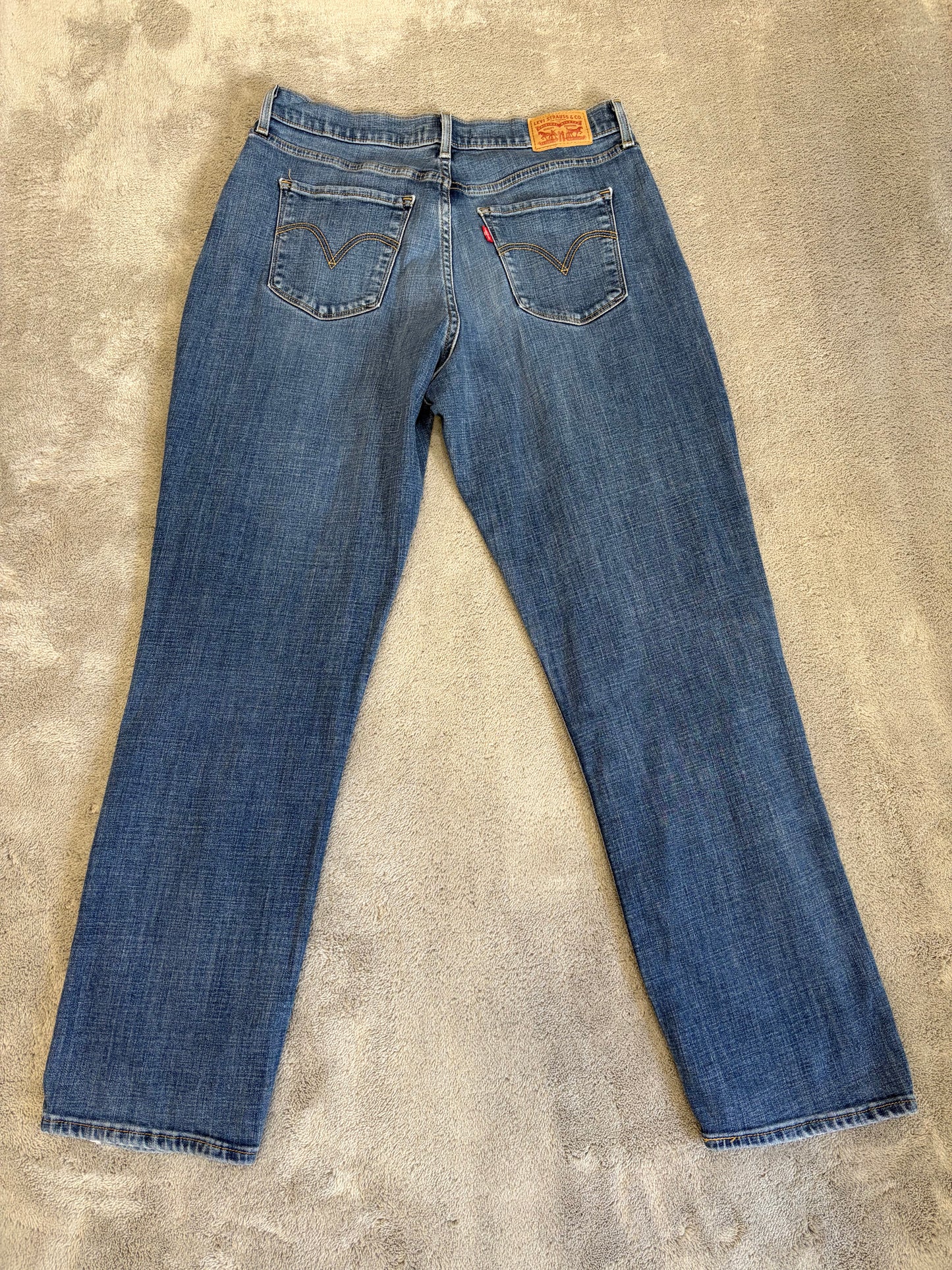 Jeans Levi's Classic Straight Stretch - Lavaggio Blu Medio - W30 L30 (Taglia M)