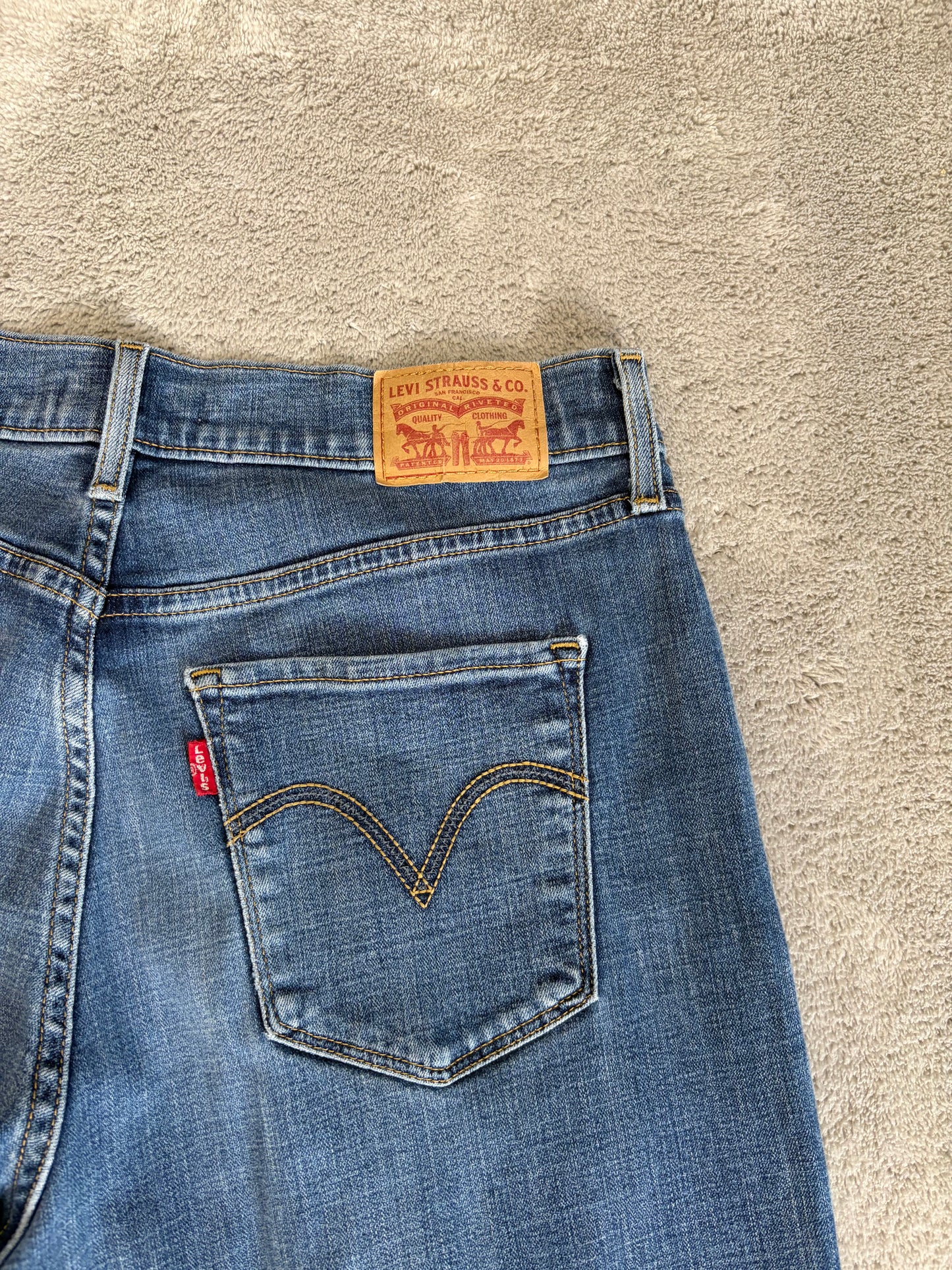 Jeans Levi's Classic Straight Stretch - Lavaggio Blu Medio - W30 L30 (Taglia M)