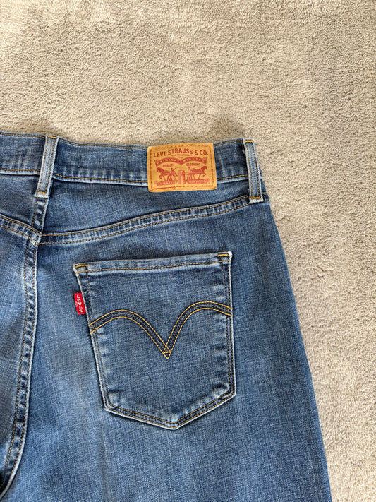 Jeans Levi's Classic Straight Stretch - Lavaggio Blu Medio - W30 L30 (Taglia M)