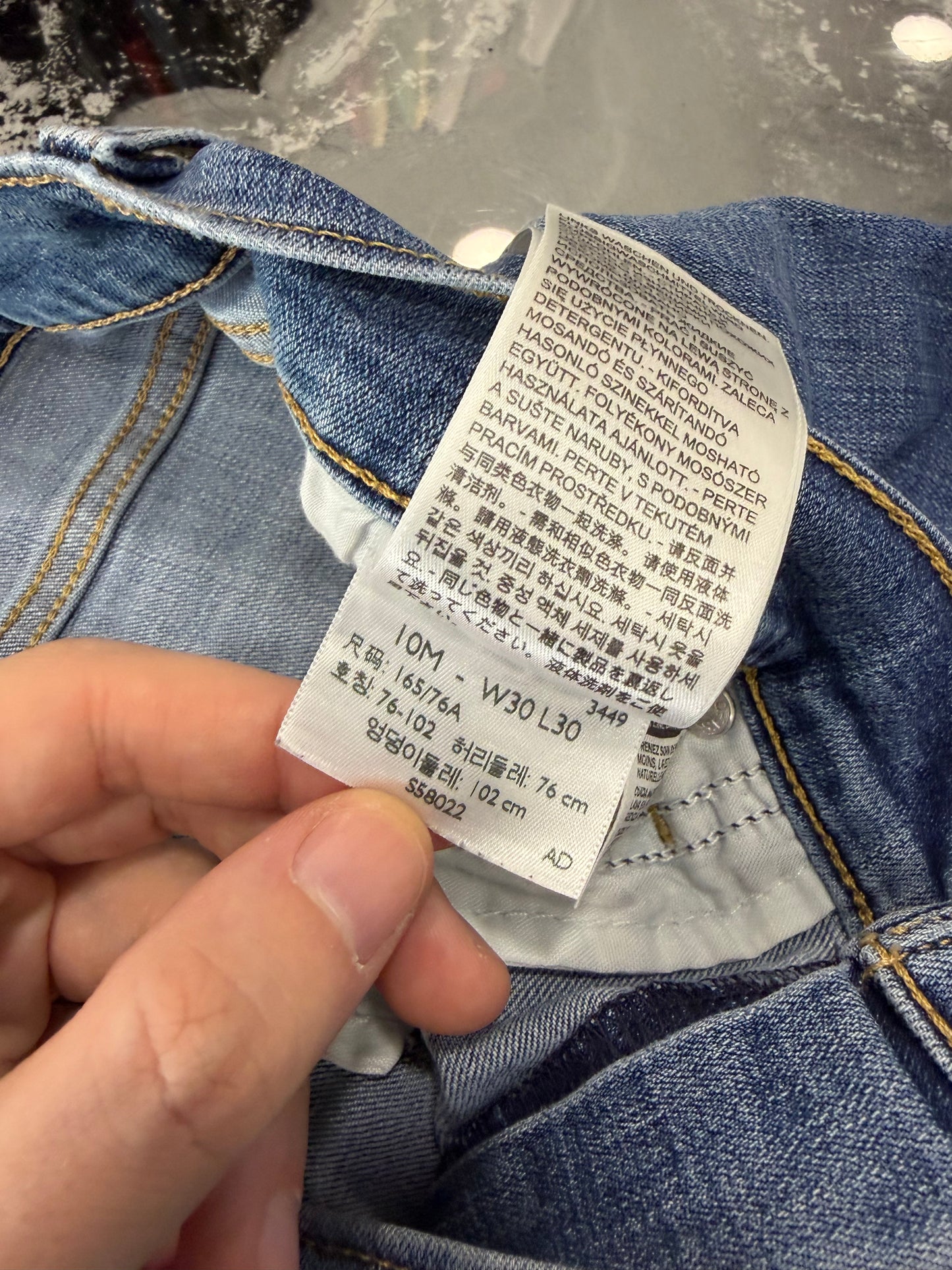 Jeans Levi's Classic Straight Stretch - Lavaggio Blu Medio - W30 L30 (Taglia M)