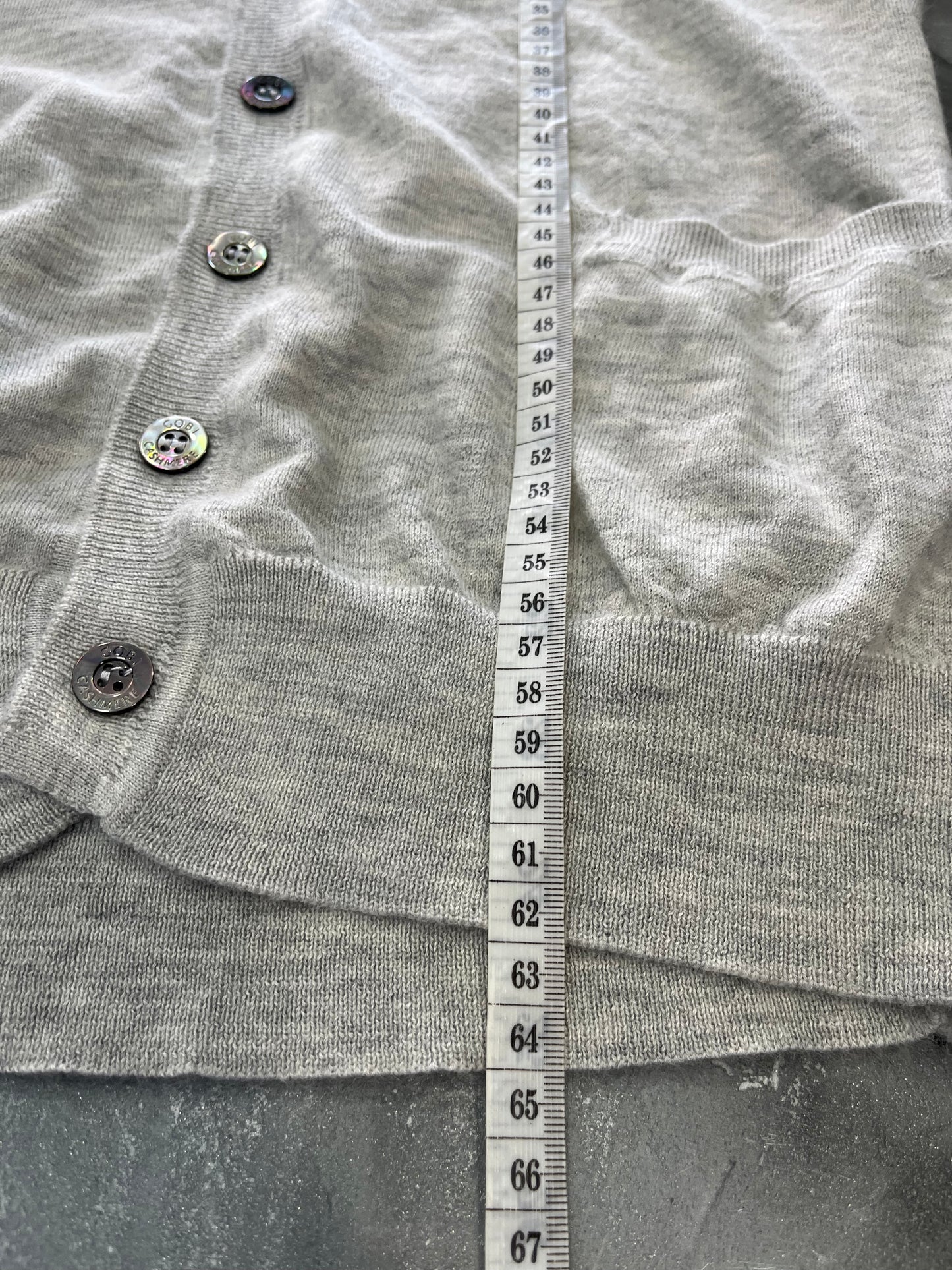 Men's Gobi 100% Mongolian Cashmere Cardigan Light Grey - Size M