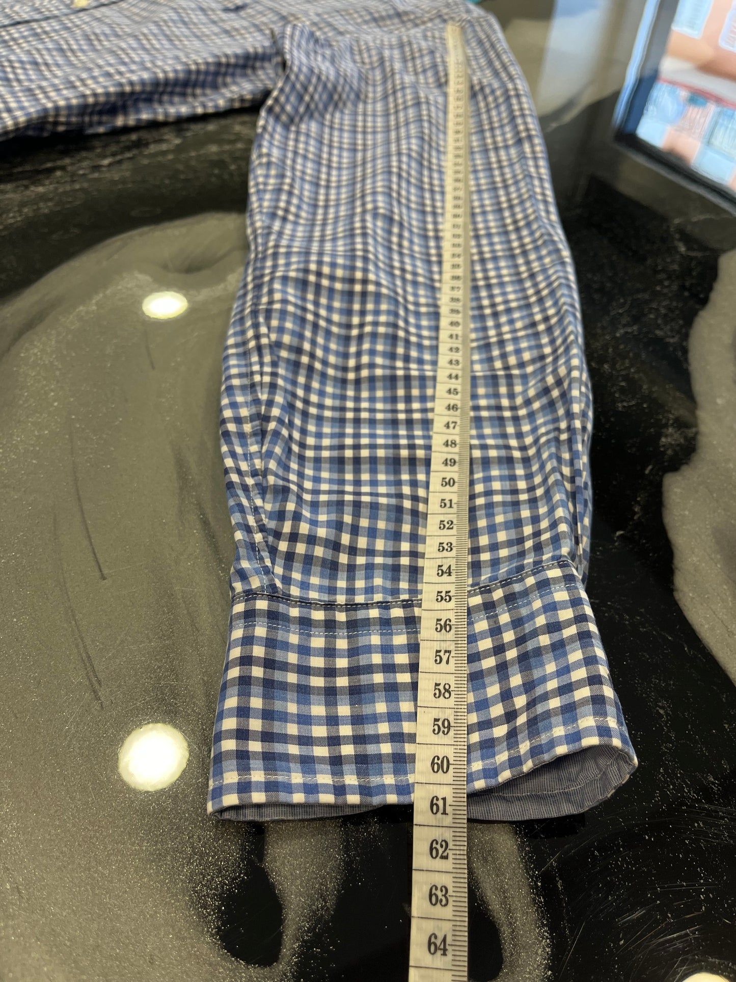 Camicia a Maniche Lunghe Ralph Lauren Uomo - Quadretti Blu e Bianchi - Taglia S