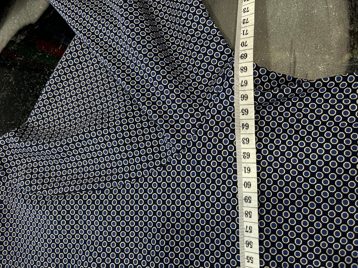 Polo a Maniche Lunghe Ralph Lauren Uomo Classic Fit - Fantasia Geometrica Blu - Taglia XL