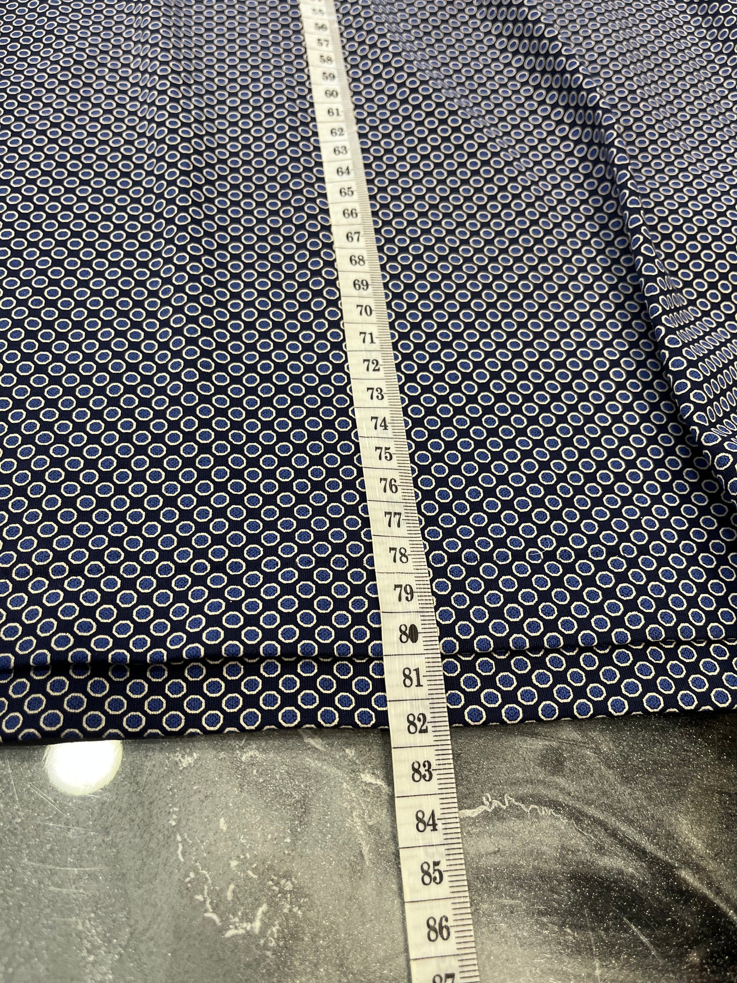 Polo a Maniche Lunghe Ralph Lauren Uomo Classic Fit - Fantasia Geometrica Blu - Taglia XL
