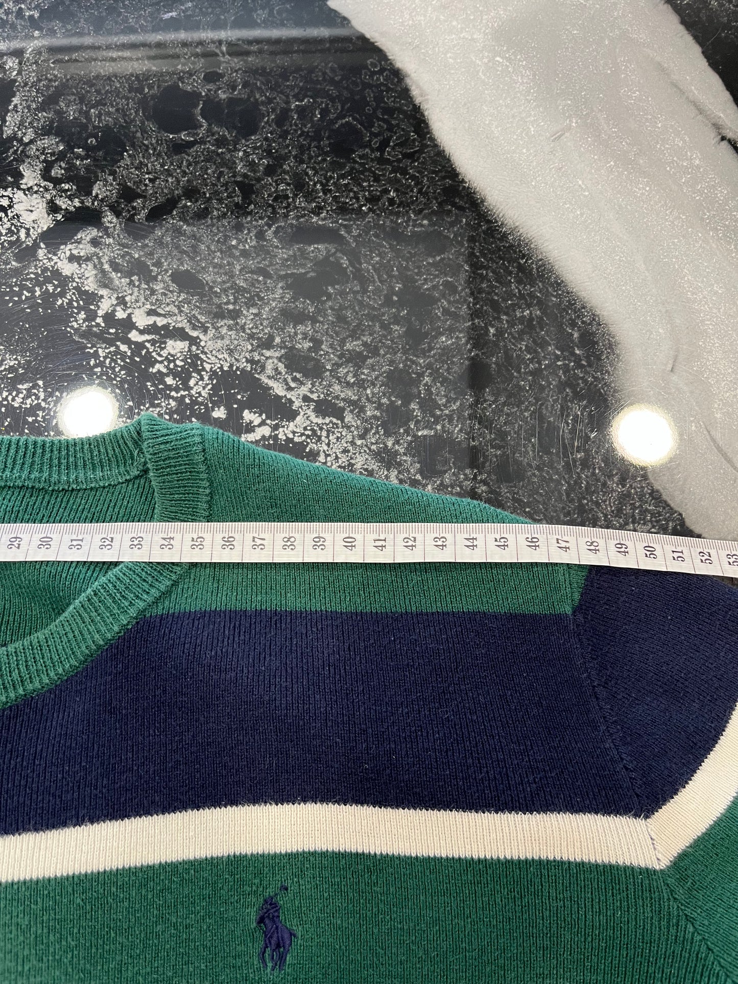 Pullover Ralph Lauren Uomo - Righe Verde e Blu - Taglia XL