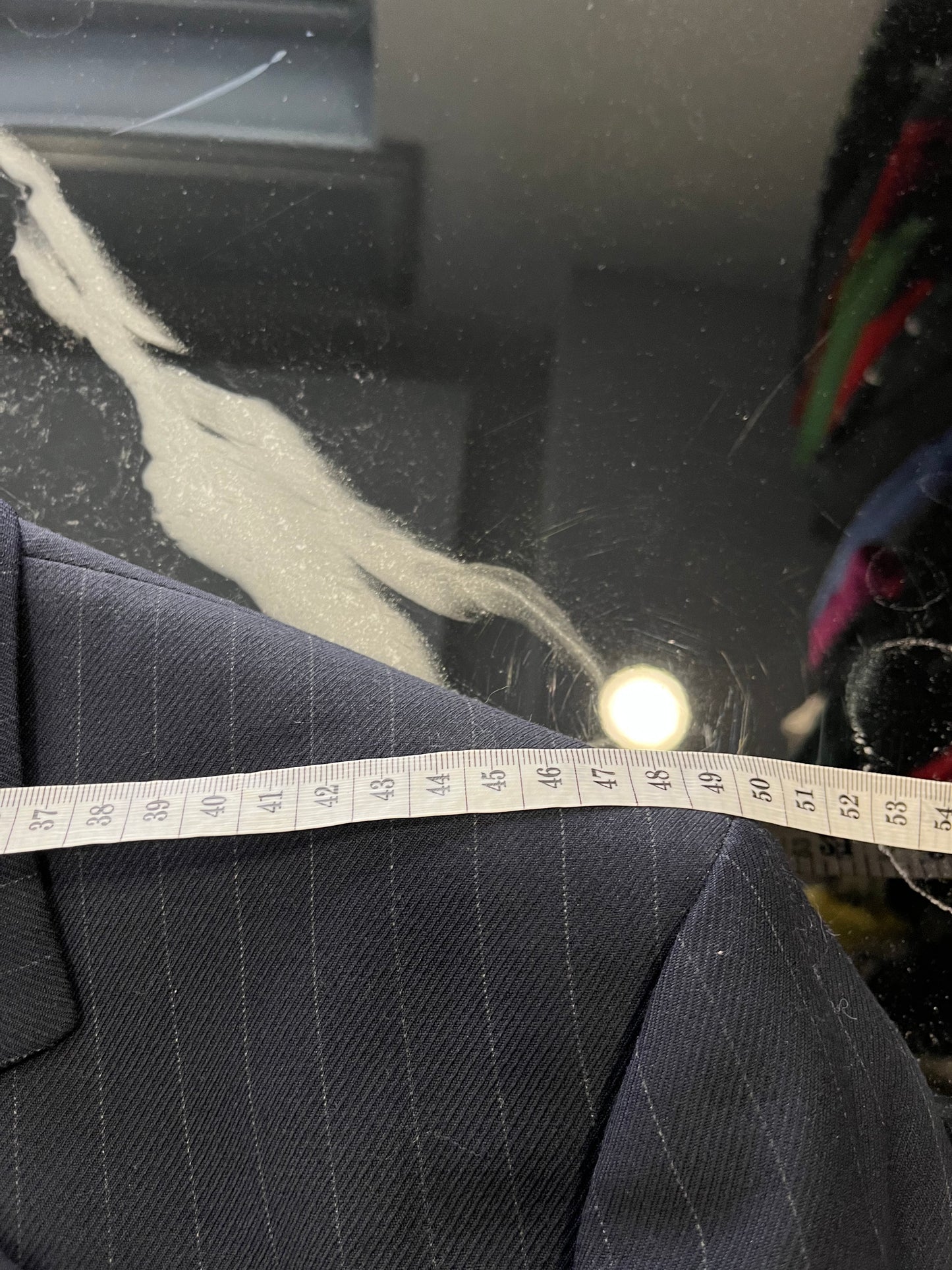 Giacca Uomo Versace Classic V2 in Pura Lana - Gessato Blu - Taglia XXL