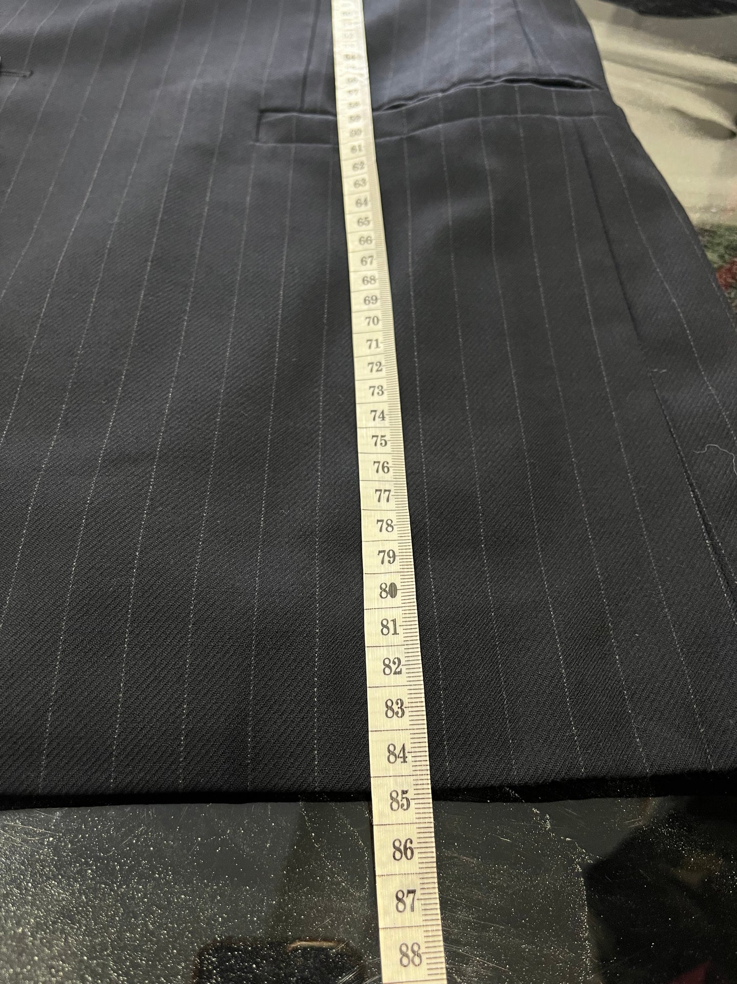 Giacca Uomo Versace Classic V2 in Pura Lana - Gessato Blu - Taglia XXL