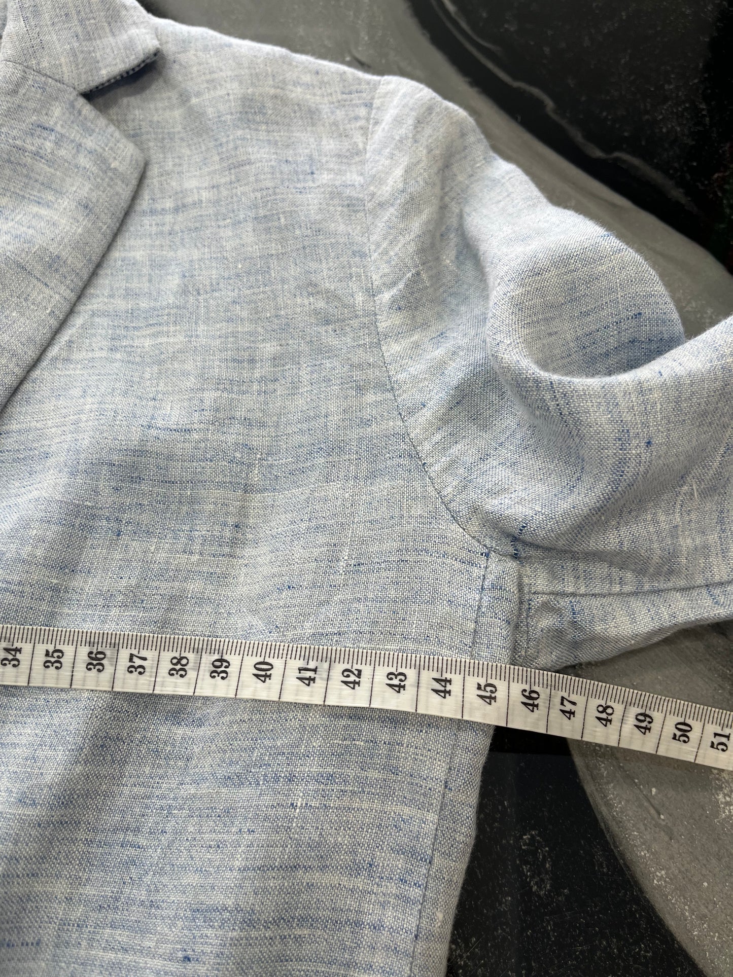 Blazer in Lino Tommy Hilfiger Donna - Azzurro Melange - Taglia M